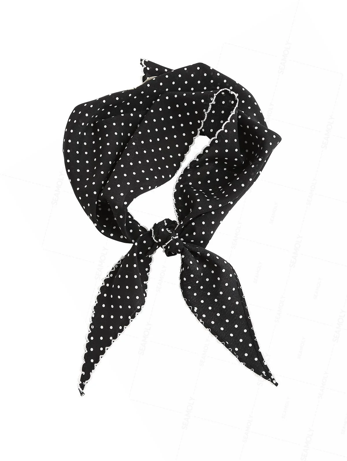 Striped/Polka Dot Print Bandana Triangle Kerchief Headband Hair Scarf - Image 12