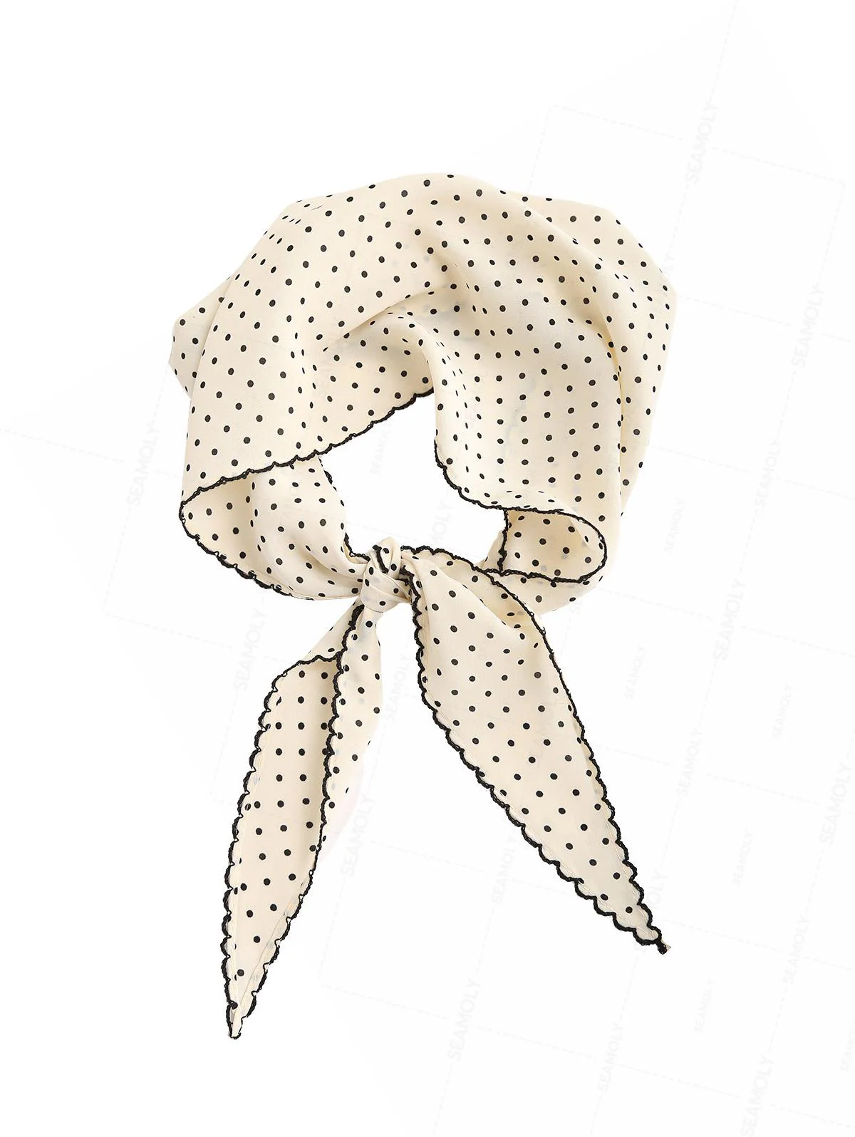 Striped/Polka Dot Print Bandana Triangle Kerchief Headband Hair Scarf - Image 16
