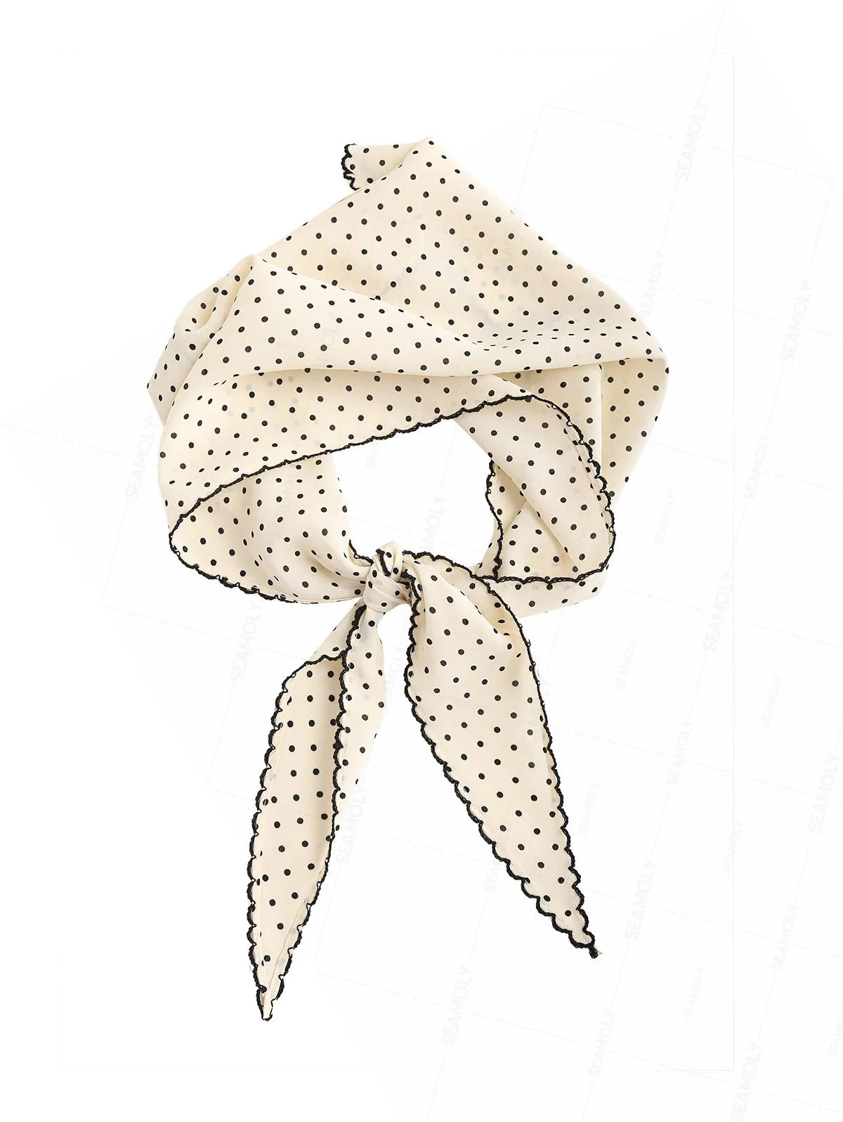 Striped/Polka Dot Print Bandana Triangle Kerchief Headband Hair Scarf - Image 18