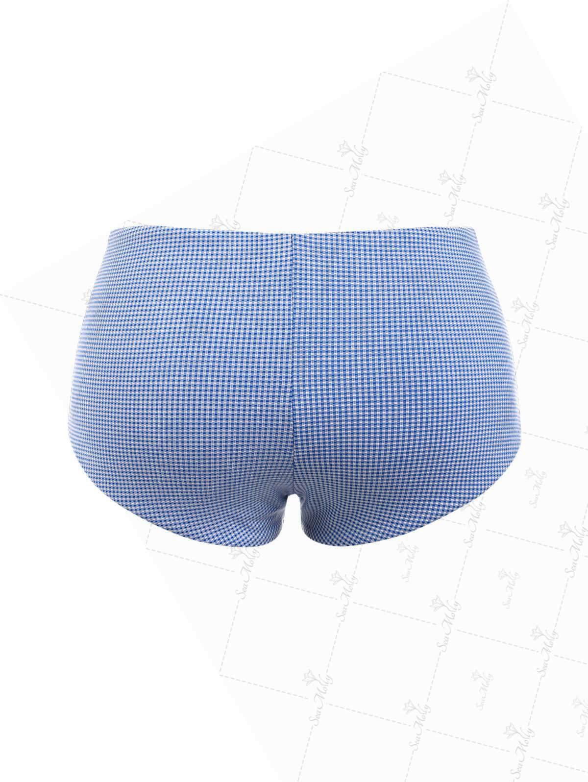 Seamolly Vintage Gingham Bikini Bottom Cheeky Swim Boyshorts - Image 10