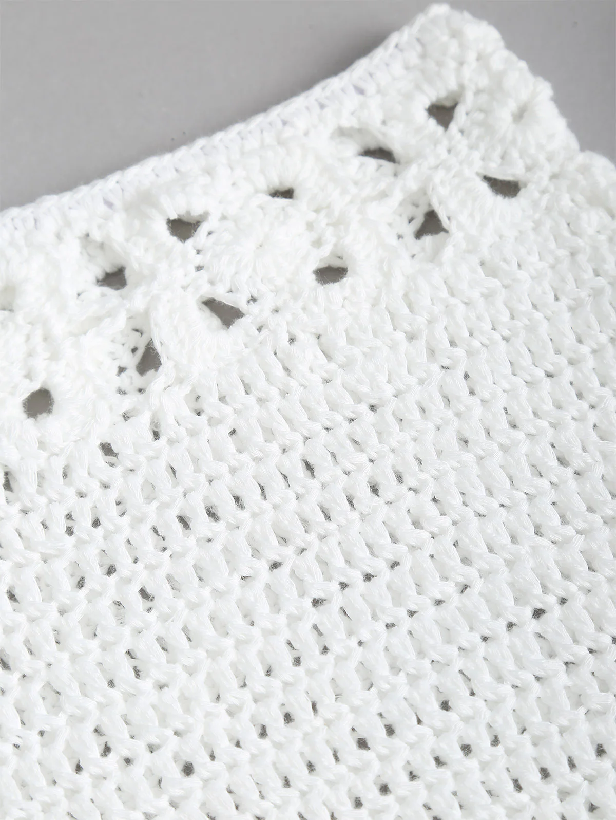 Vintage Crochet Knit Low Rise Beach Mini Shorts - Image 10