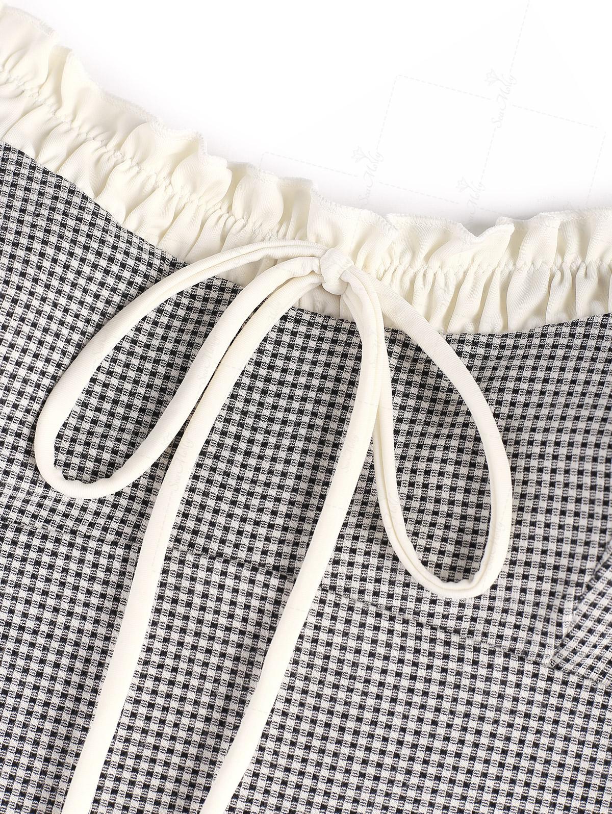 Seamolly Retro Pin-Up Vintage Gingham Ruffles Top & Cheeky Brazilian Bottom Tankini Set - Image 3