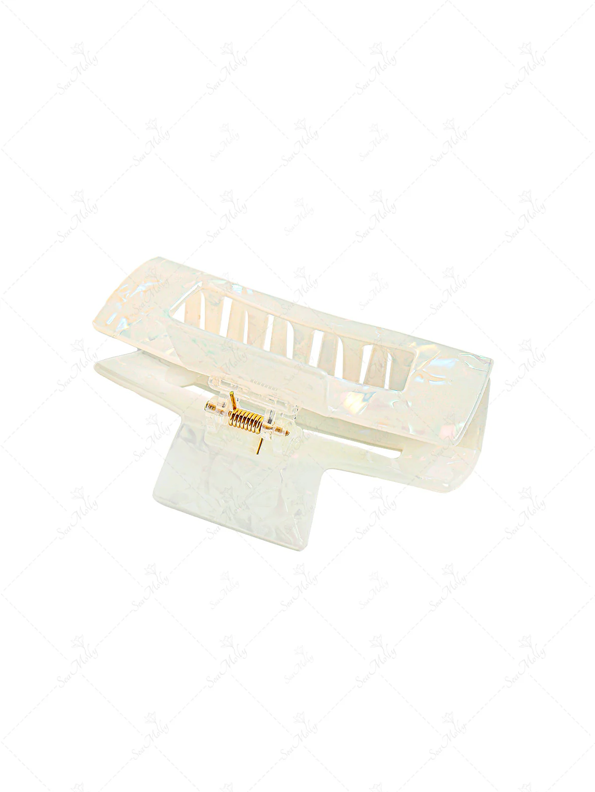 Iridescent Color Geometric Beach Vacation Hair Claw - Image 4