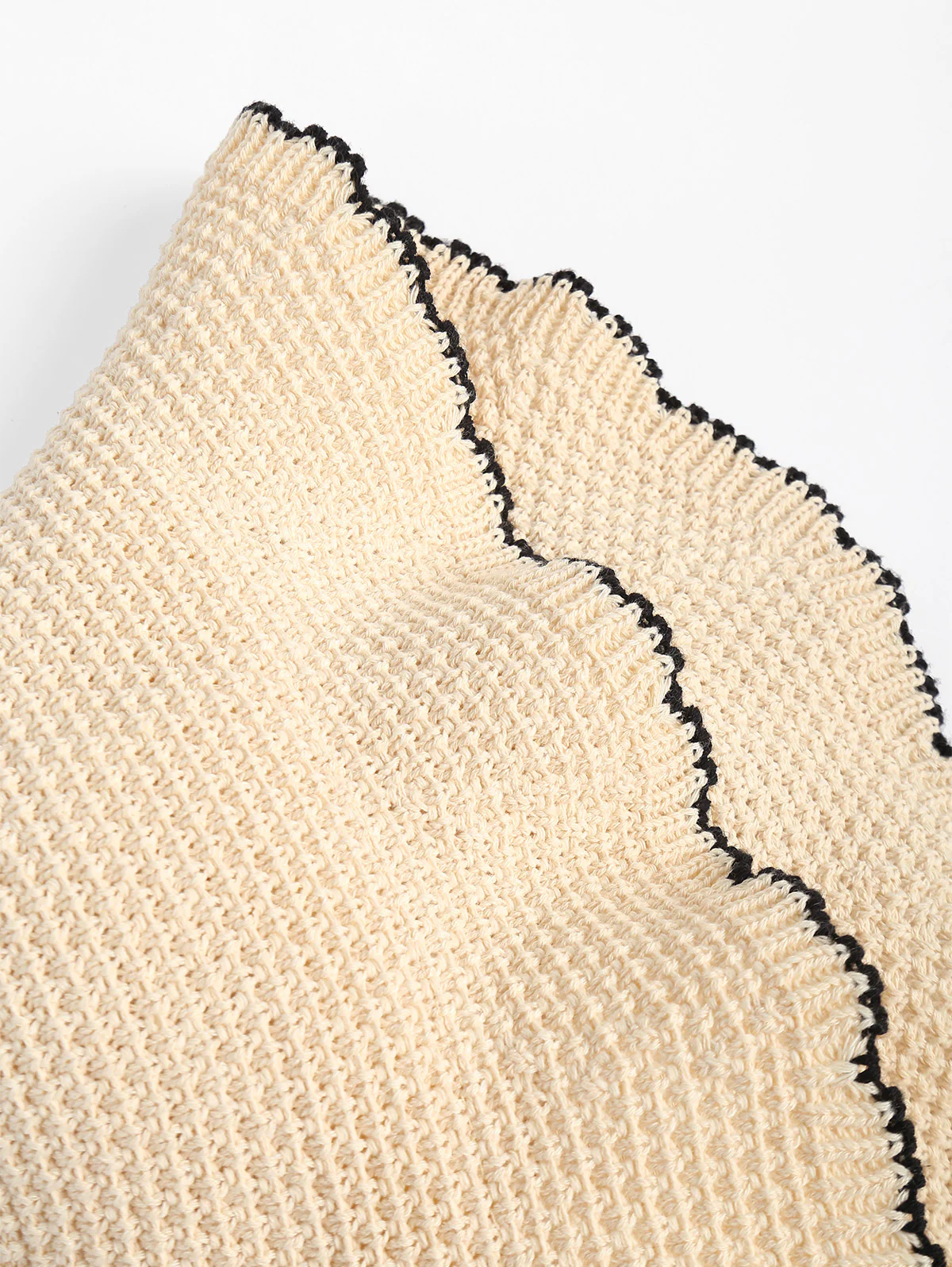 Vintage Scalloped Edge Beach Straw Bucket Hat - Image 6