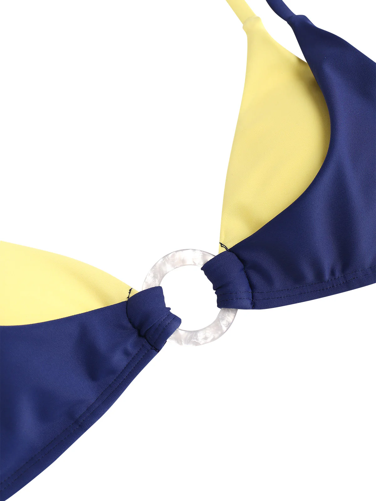 Seamolly Colorblock Two Tone O Ring Double Layer Bikini Set - Image 3