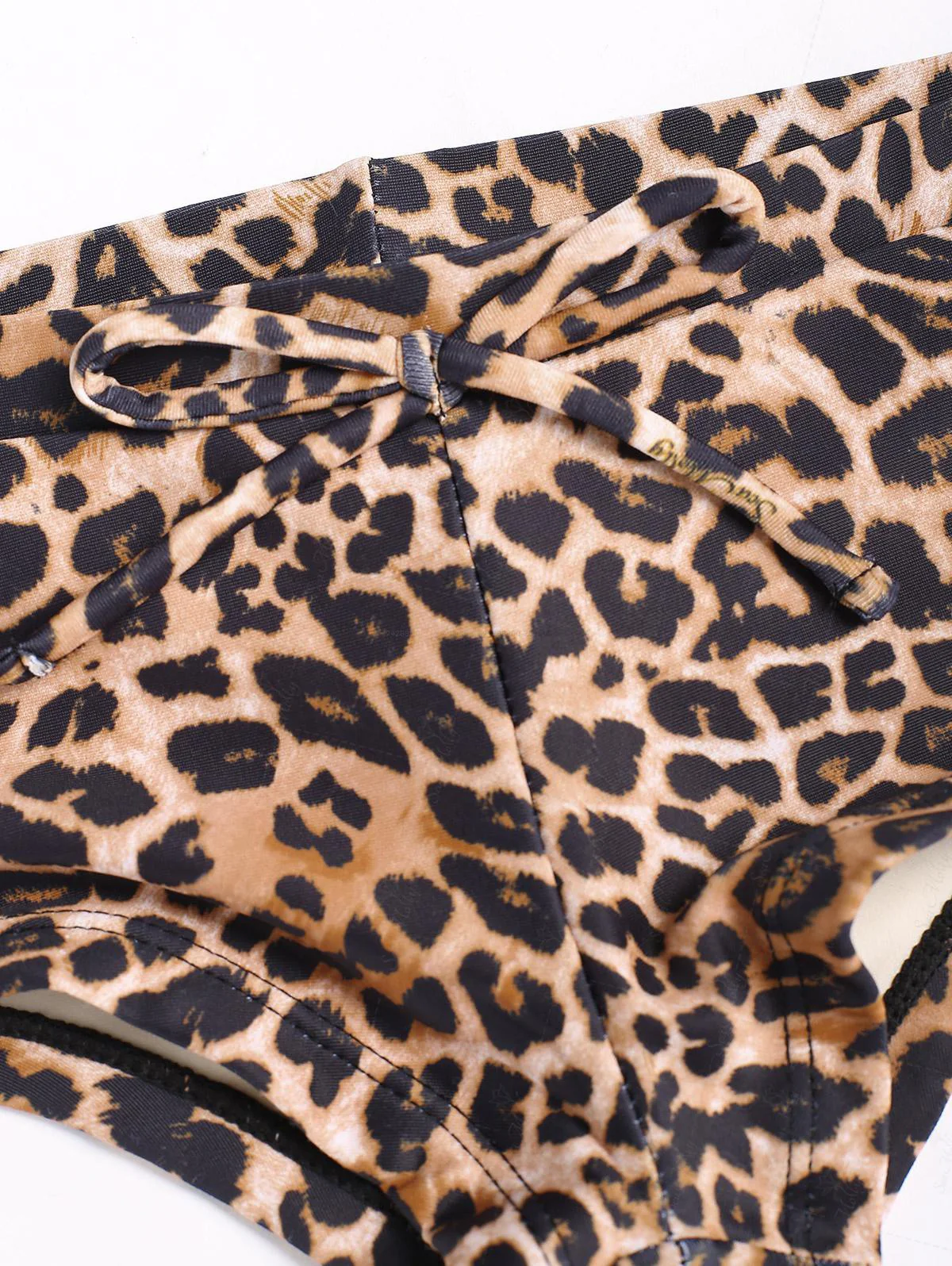 Seamolly Leopard Print Bowknot Low Rise Bikini Bottom Cheeky Swim Boyshorts - Image 11