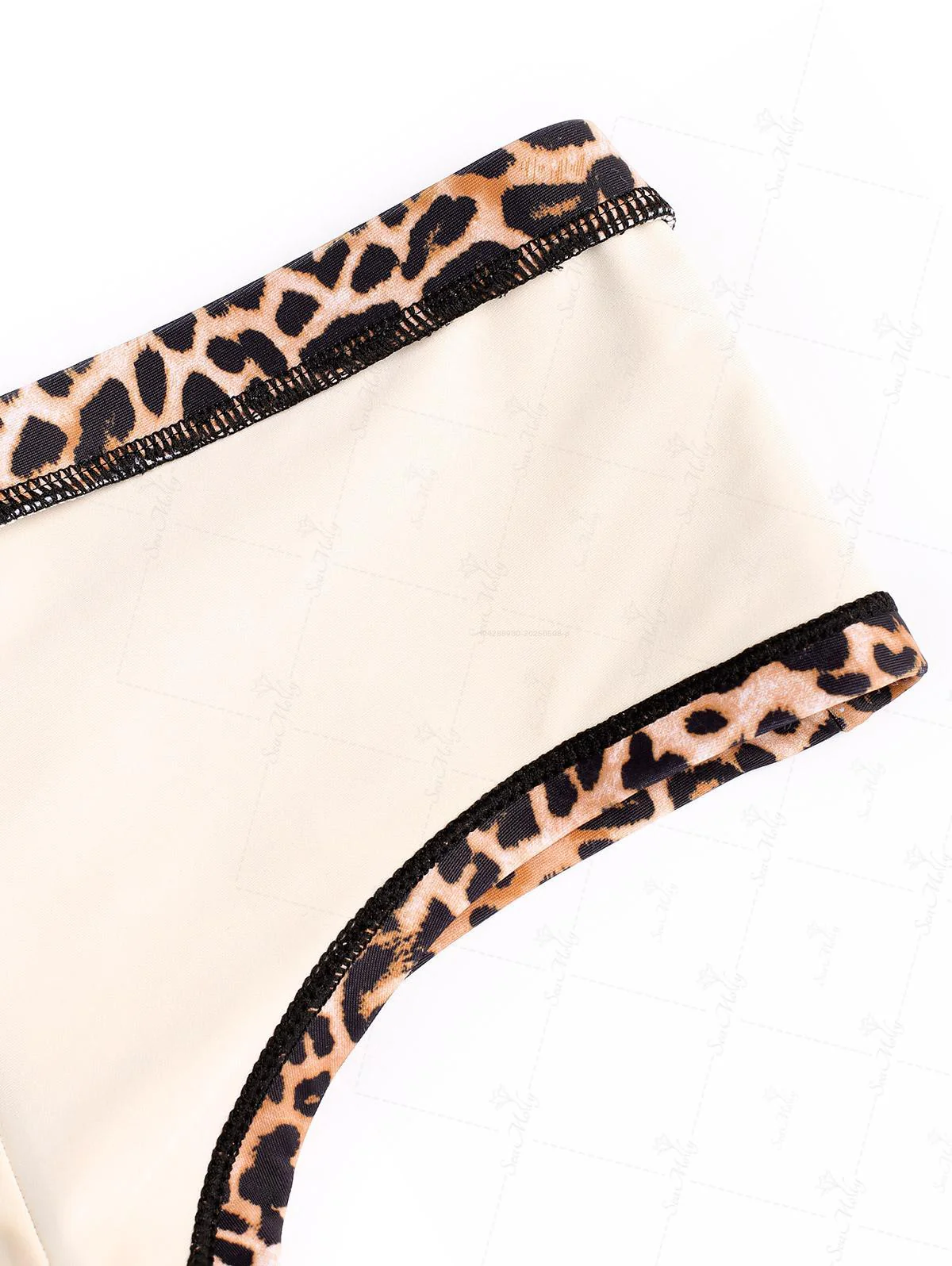 Seamolly Leopard Print Bowknot Low Rise Bikini Bottom Cheeky Swim Boyshorts - Image 12