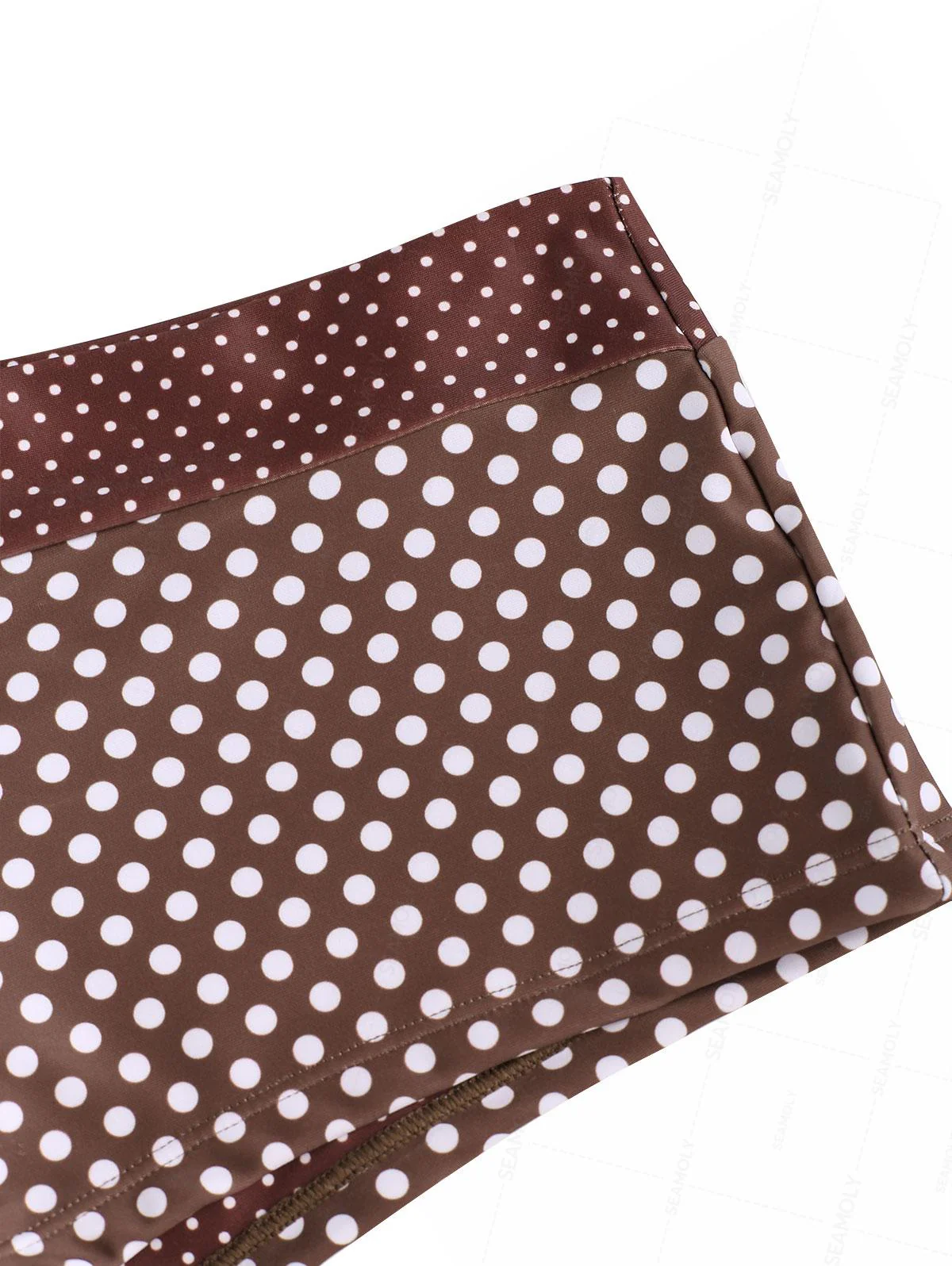 Seamolly Colorblock Polka Dot Print Bikini Bottom Cheeky Swim Boyshorts - Image 7