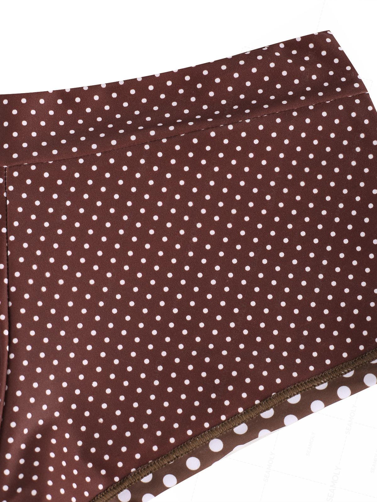 Seamolly Colorblock Polka Dot Print Bikini Bottom Cheeky Swim Boyshorts - Image 9