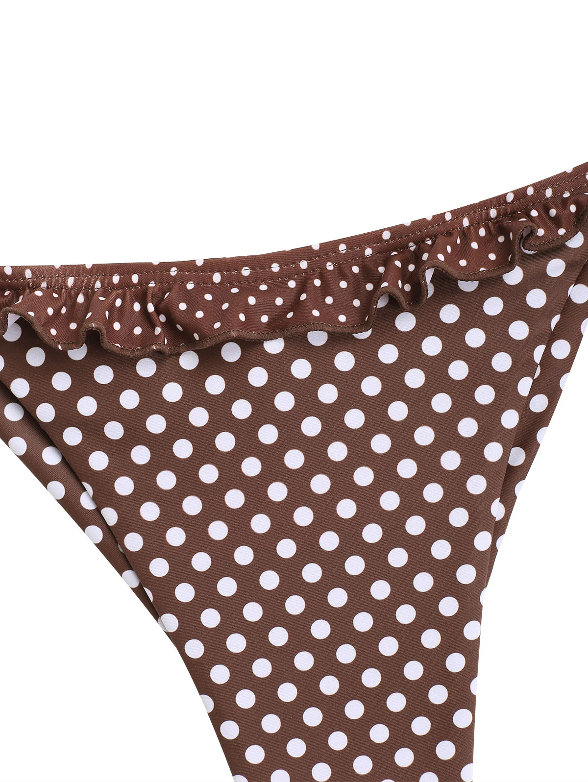 Seamolly 3 Piece Polka Dot Ruffles Triangle Brazilian Cheeky Boyshort Bikini Set - Image 8