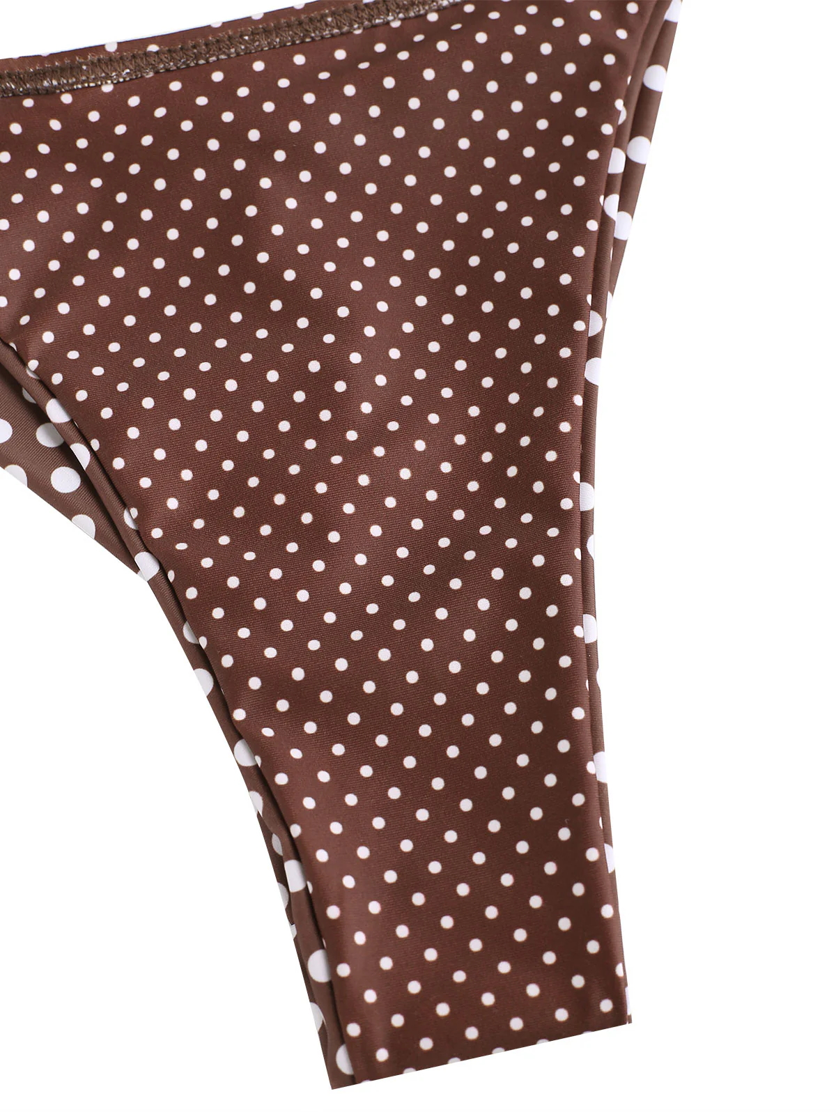 Seamolly 3 Piece Polka Dot Ruffles Triangle Brazilian Cheeky Boyshort Bikini Set - Image 9