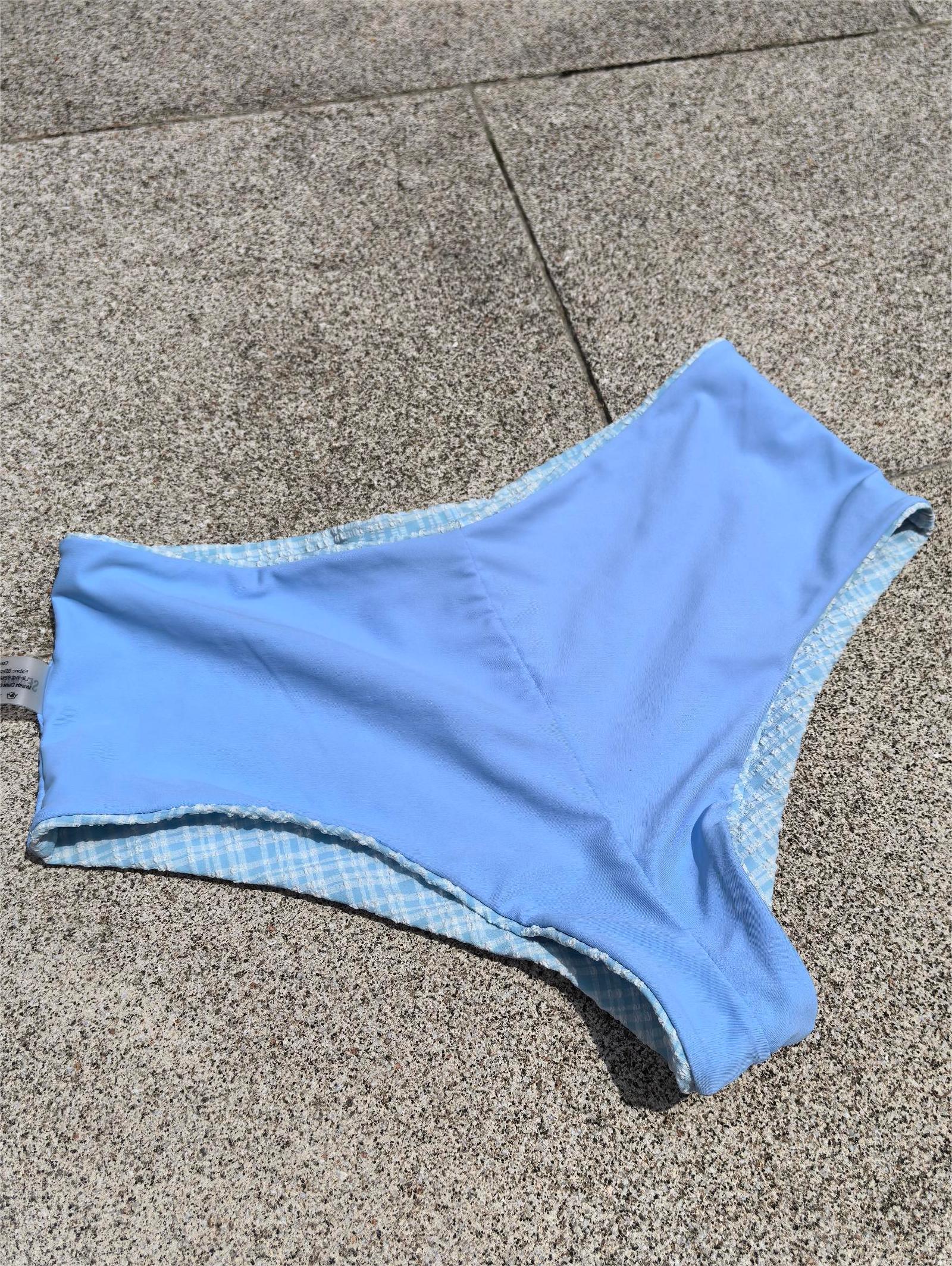 Seamolly Vintage Gingham Bikini Bottom Cheeky Swim Boyshorts - Image 3