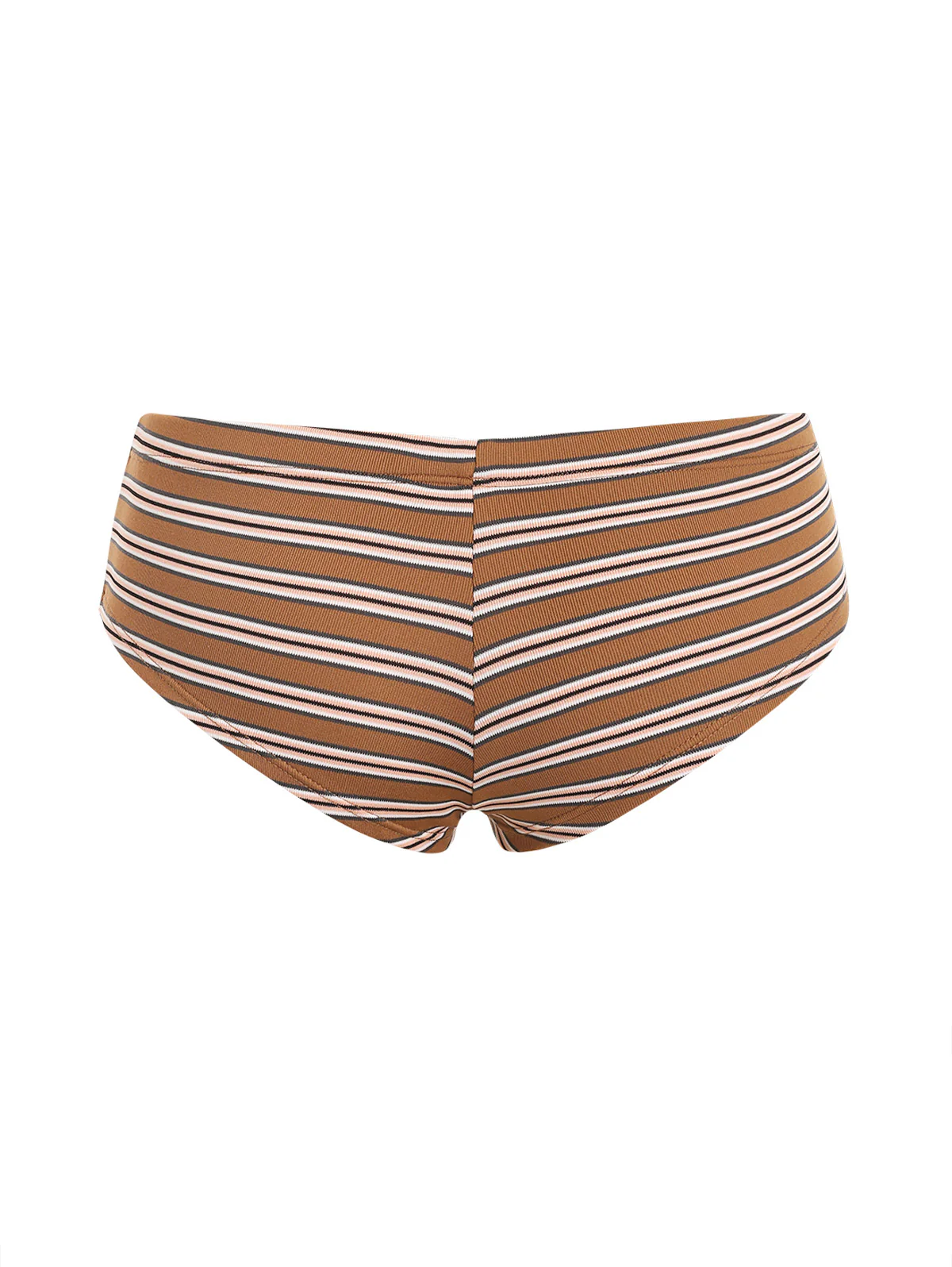 Seamolly 3 Piece Striped Halter Triangle Brazilian Cheeky Boyshort Bikini Set - Image 13