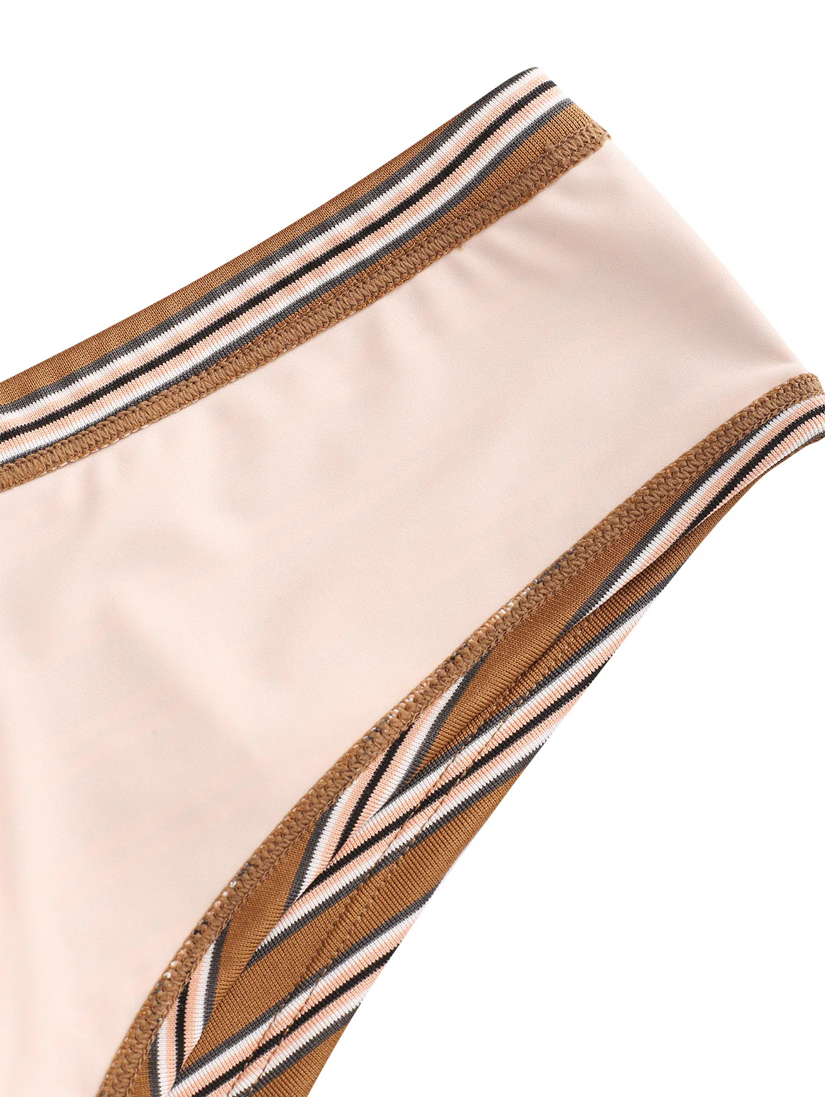 Seamolly 3 Piece Striped Halter Triangle Brazilian Cheeky Boyshort Bikini Set - Image 16