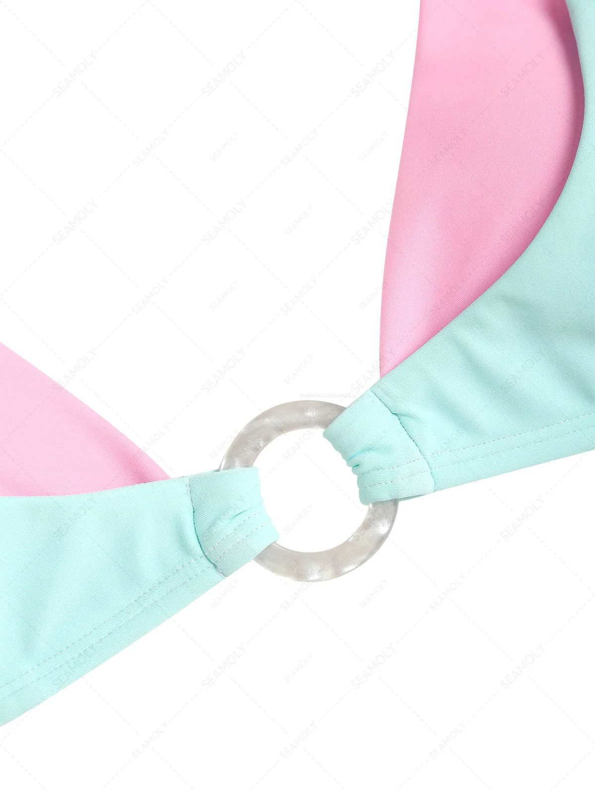 Seamolly Colorblock Two Tone O Ring Double Layer Bikini Set - Image 3