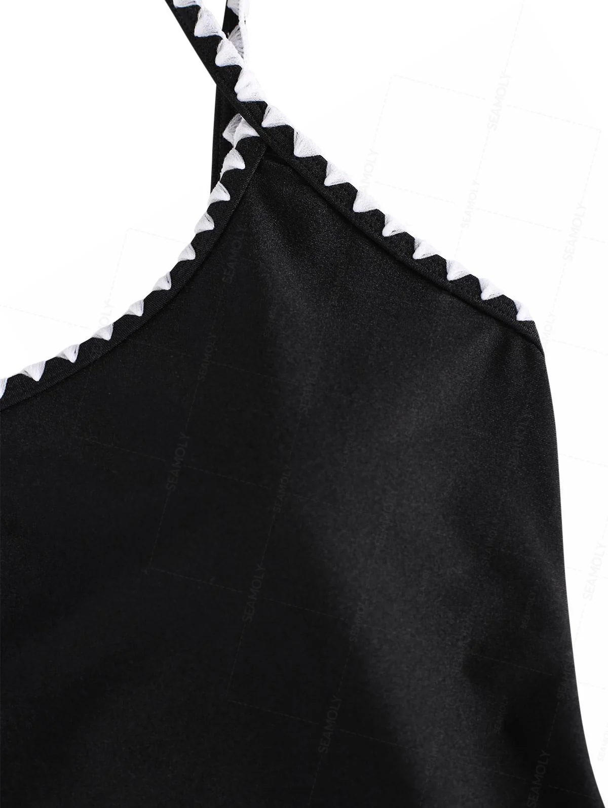 Seamolly Contrast Color Whip Stitching One-piece Swimsuit - Image 6