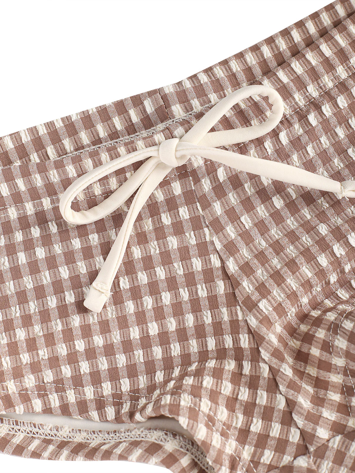 Seamolly Gingham Halter Triangle Boyshorts Bikini Set - Image 9