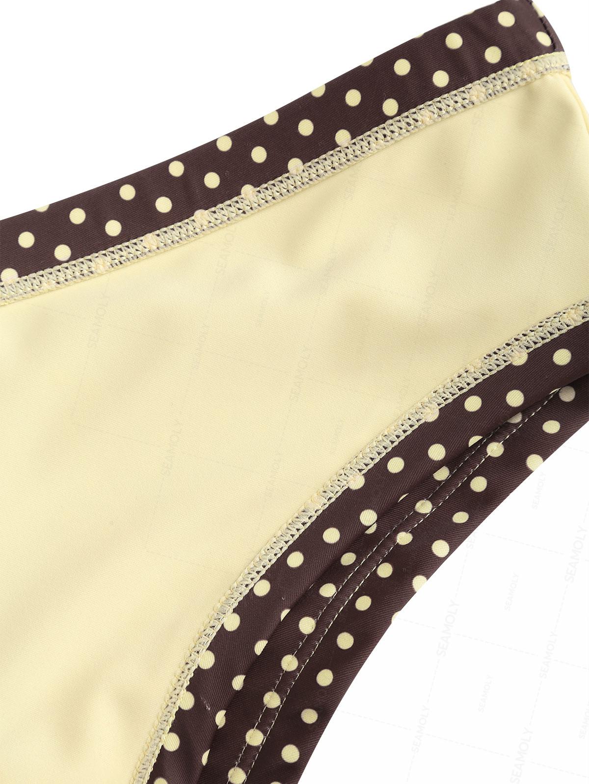 Seamolly Polka Dot Print Bowknot Bikini Bottom Cheeky Swim Boyshorts - Image 5