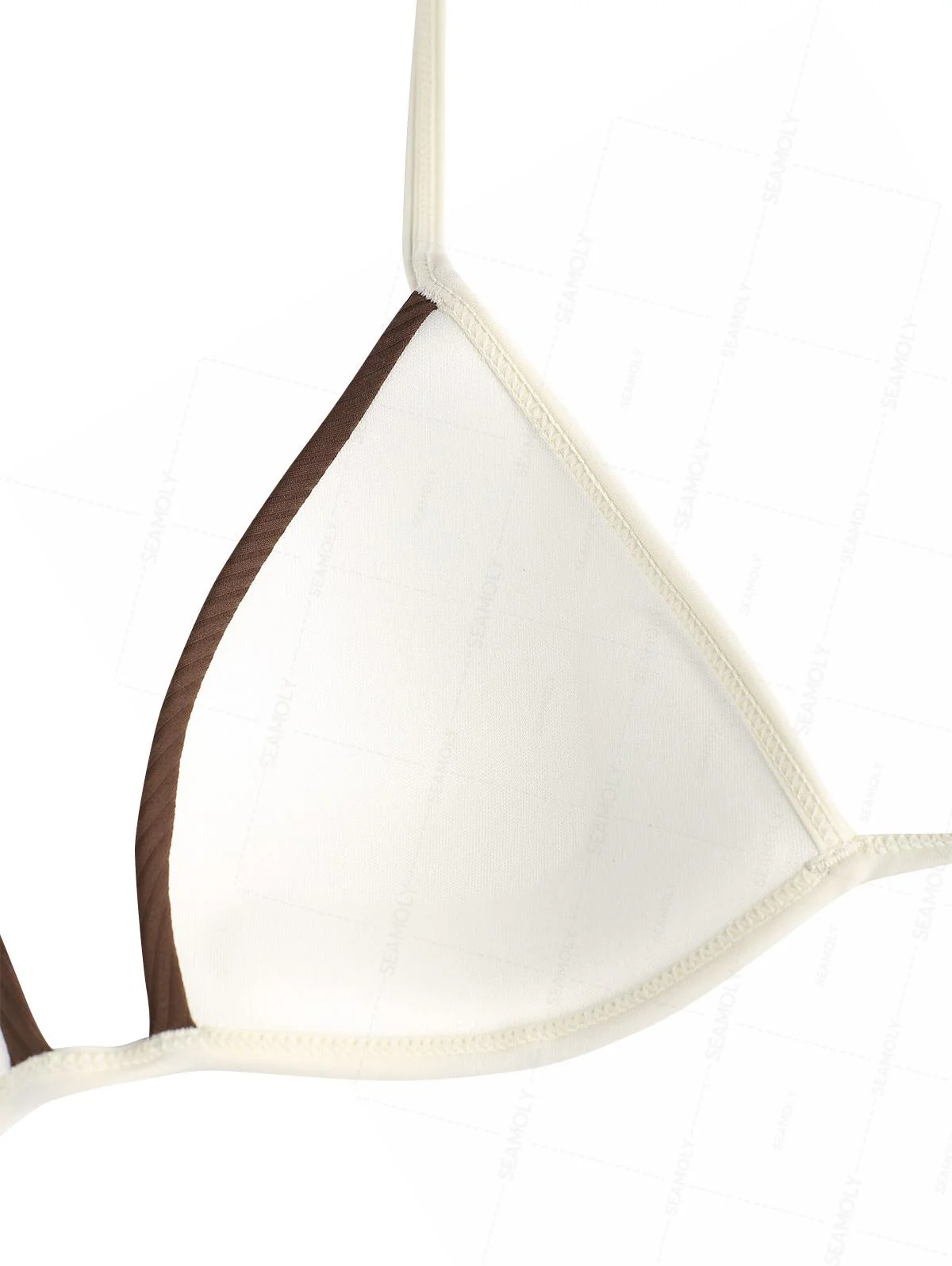 Seamolly Y2K Ribbed Push Up Top & Cinched Foldover Cheeky Boyshorts Bikini Set - Image 4