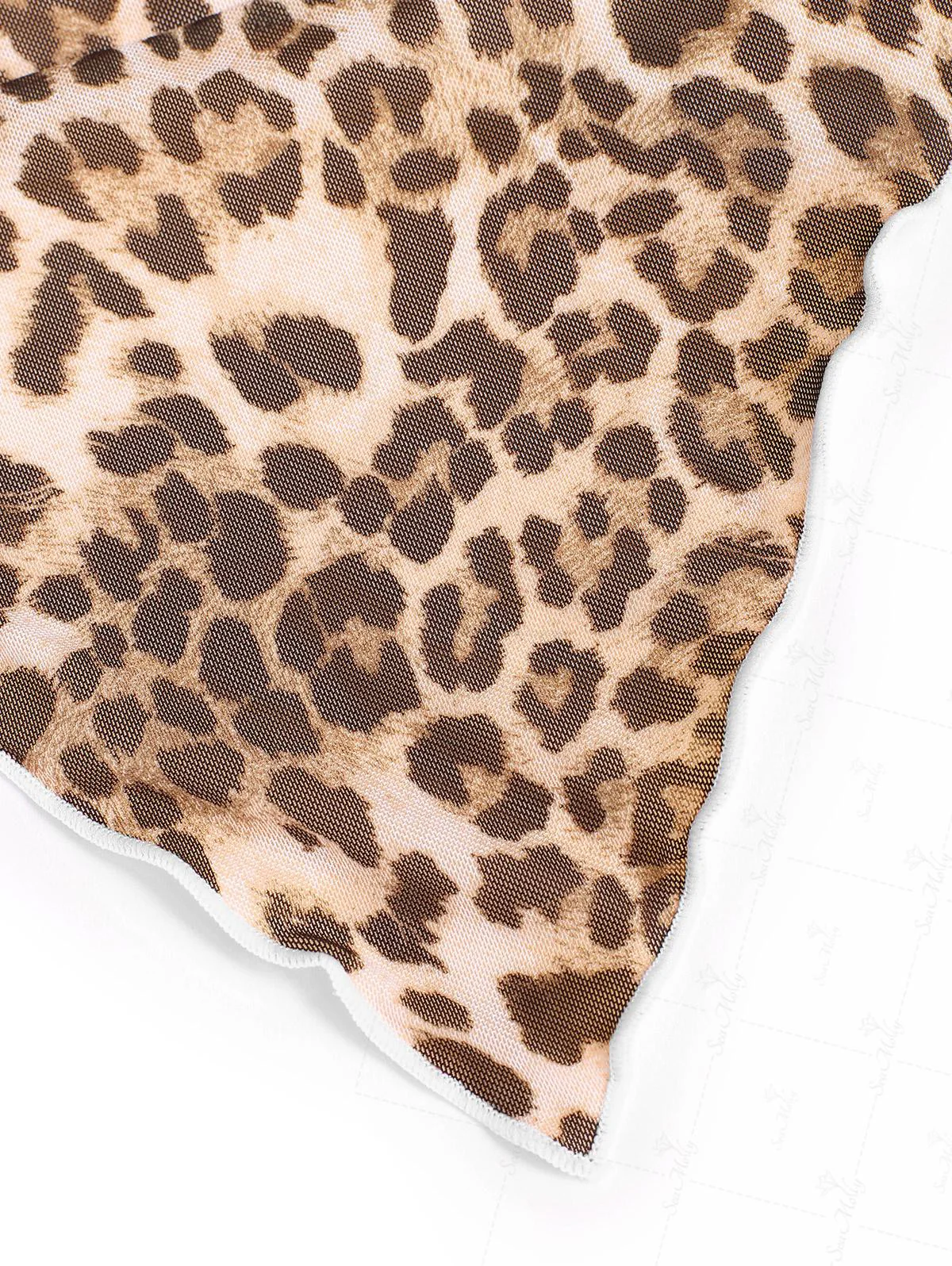 Seamolly Leopard Hanky Hem Cinched Tied Back Tie Side Tankini Set - Image 8