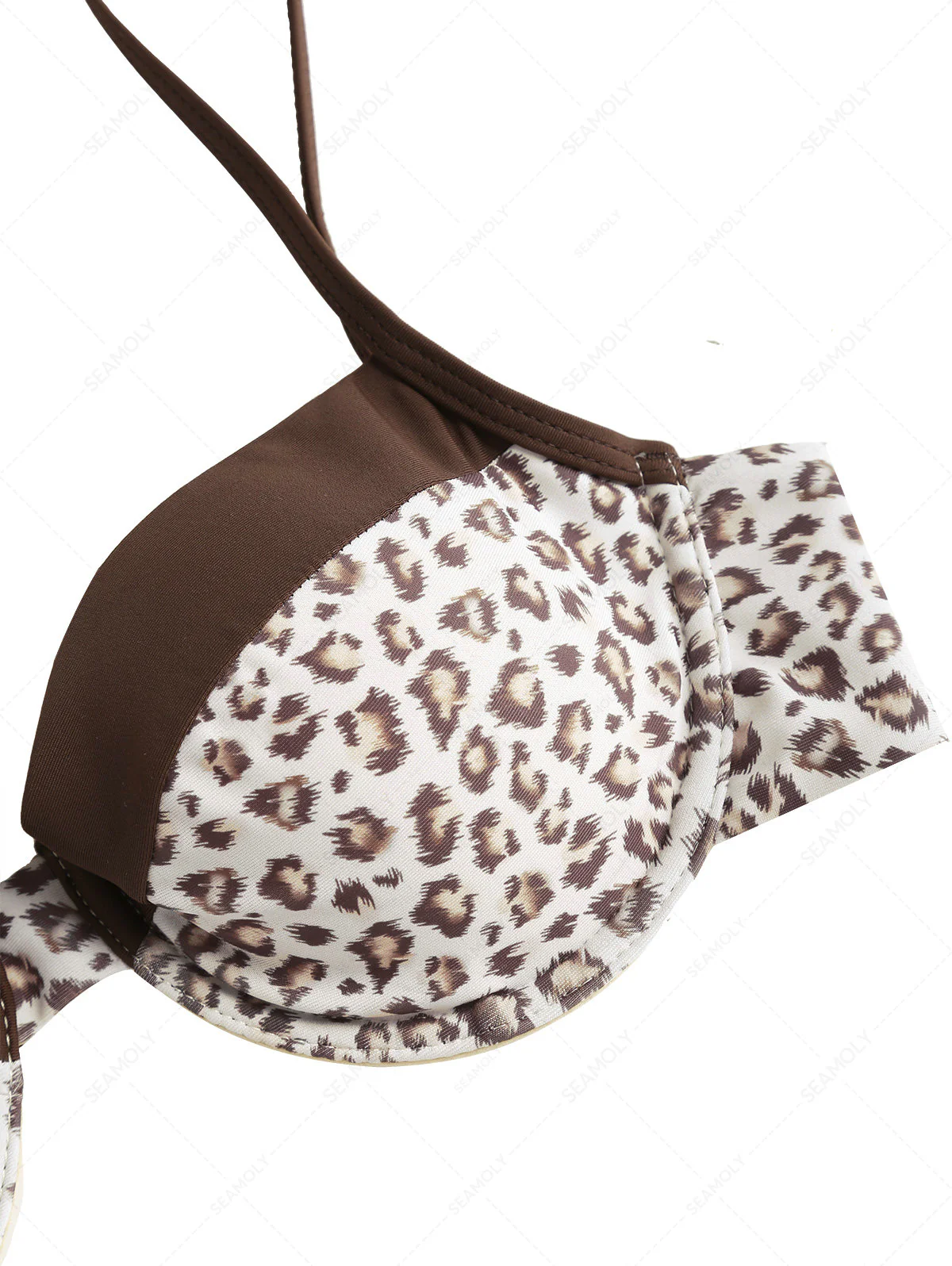 Seamolly Leopard Print Underwire Top & Cheeky Brazilian Bottom Bikini Set - Image 3