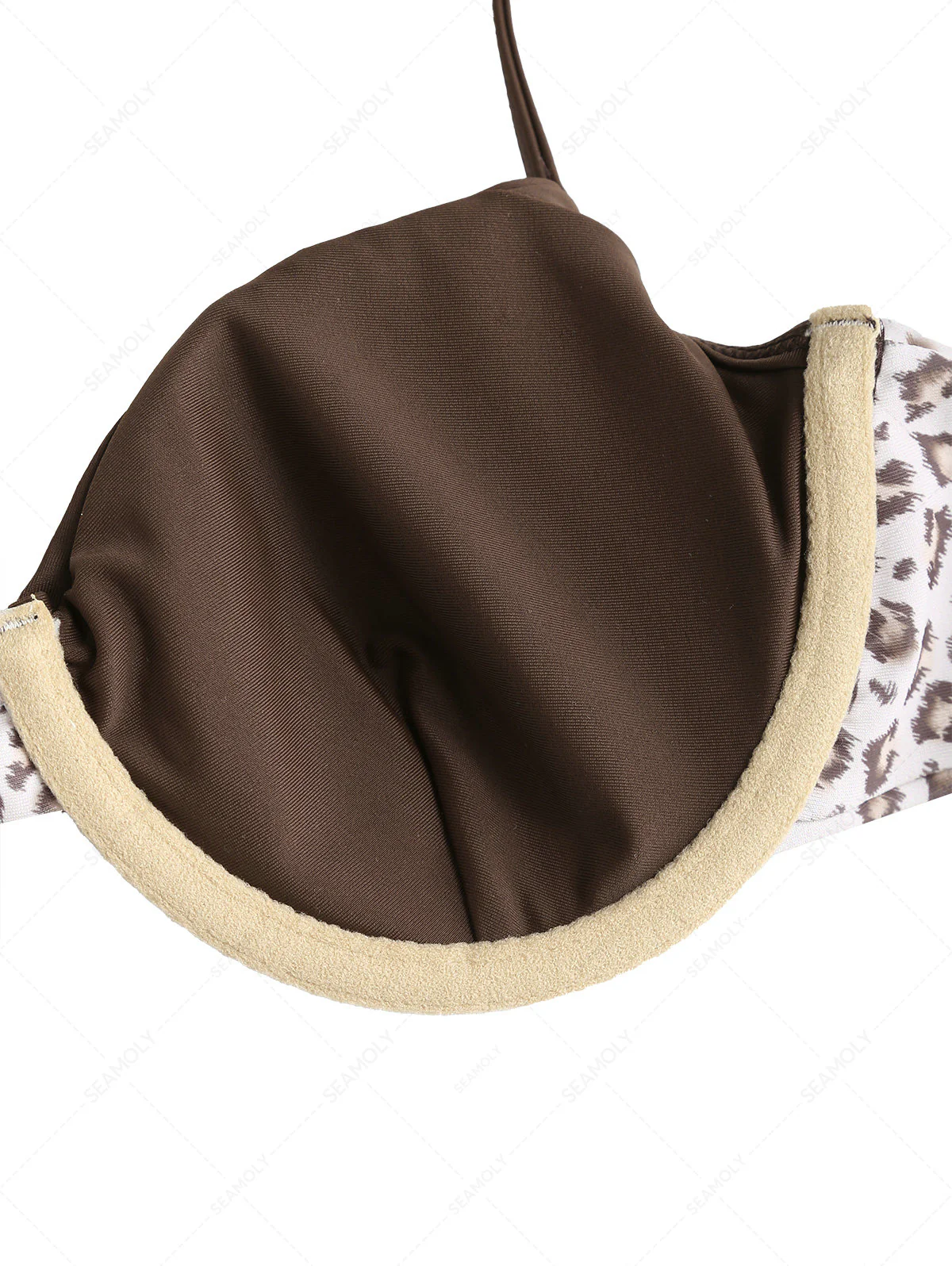 Seamolly Leopard Print Underwire Top & Cheeky Brazilian Bottom Bikini Set - Image 4