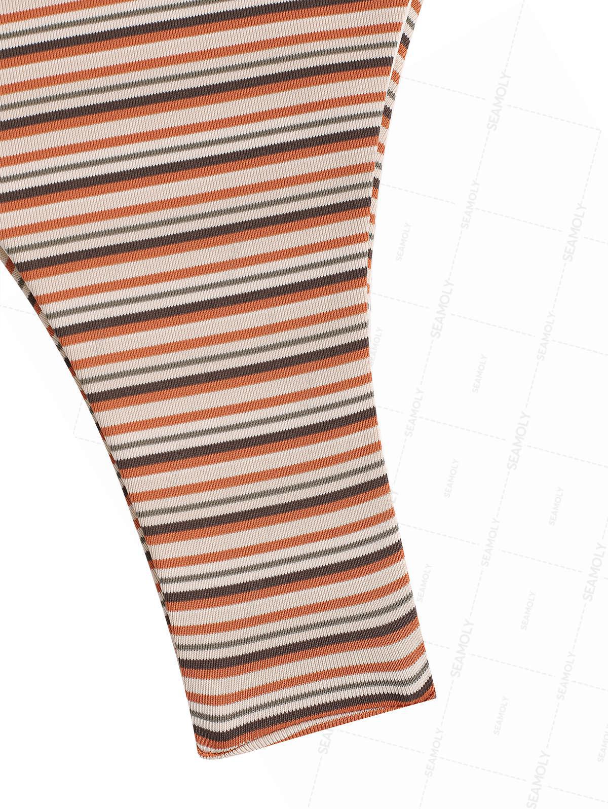 Seamolly Striped Bowknot Underwire High Leg Bikini Set - Image 6