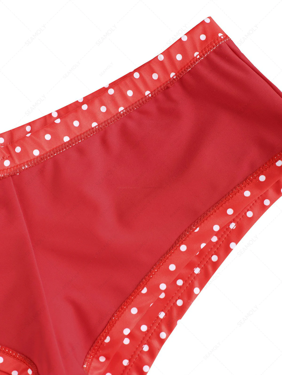Seamolly Polka Dot Print Bowknot Bikini Bottom Cheeky Swim Boyshorts - Image 5