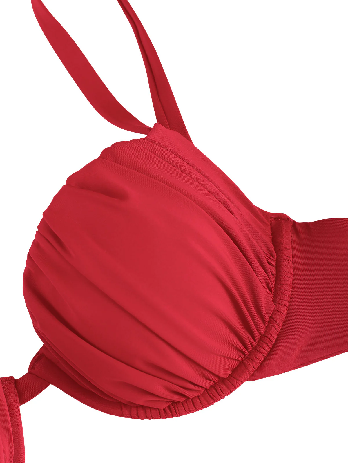 Seamolly Sexy Solid Color Ruched Underwire Push Up Top & Cheeky Brazilian Bottom Bikini Set - Image 6