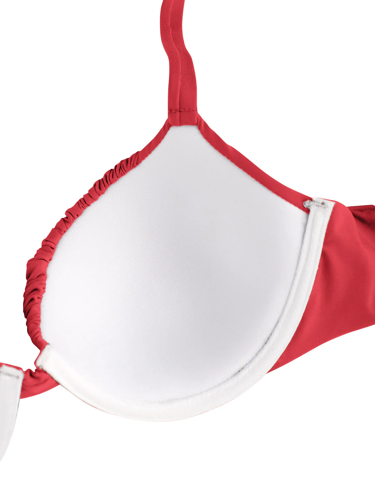 Seamolly Sexy Solid Color Ruched Underwire Push Up Top & Cheeky Brazilian Bottom Bikini Set - Image 7
