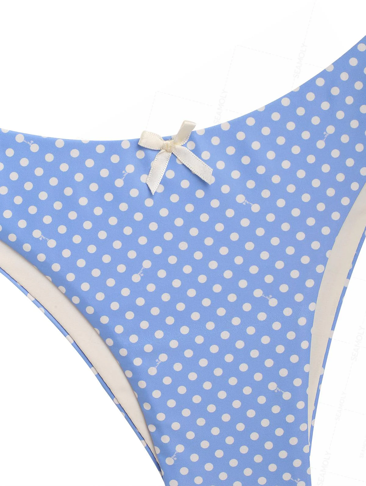 Seamolly Retro Pin-Up Vintage Polka Dot Bowknot Cheeky Boyshort Tankini Set - Image 15