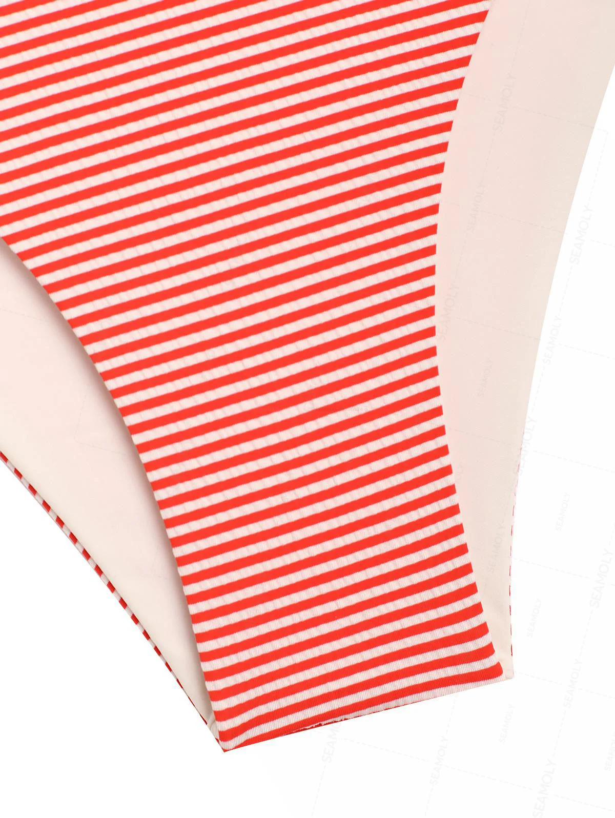 Seamolly Striped Halter Tied Tank Top & Lace Up Side Hipster Bottom Tankini Set - Image 5